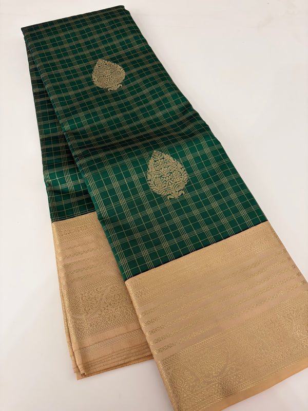 Semi Kanchi Silk Saree-JU31