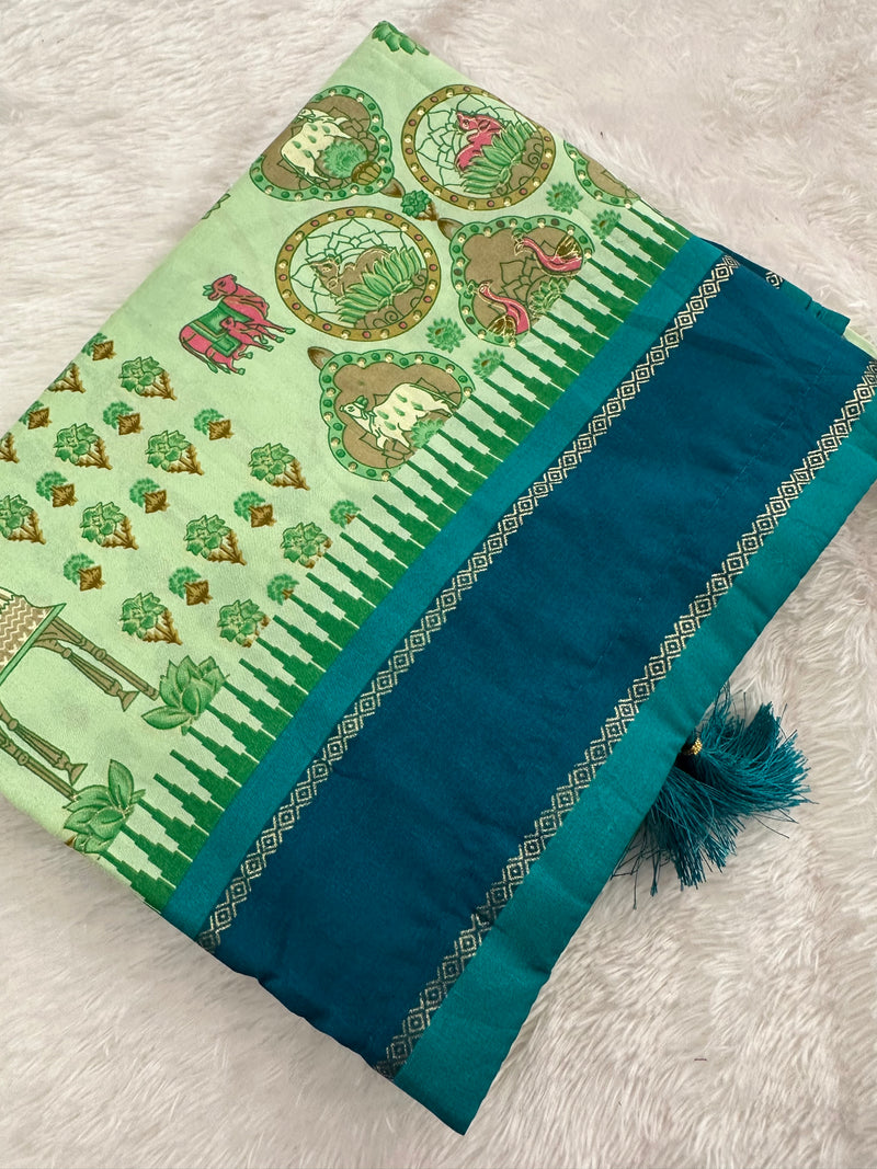 Pichwai Silk Printed-JU3