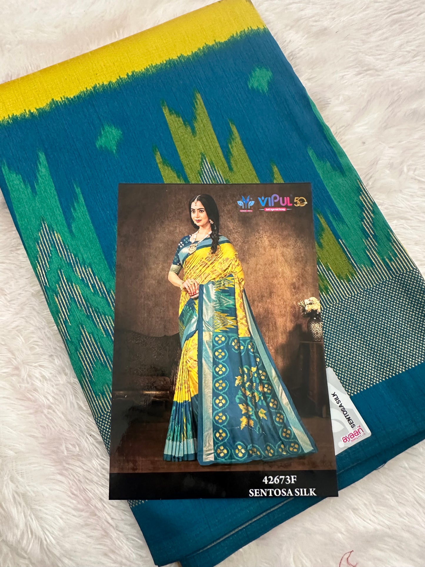Ikkat Print Crape Chiffon-M26
