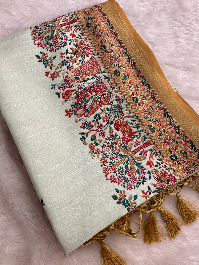 Kalamkari Tussar Fancy-M10