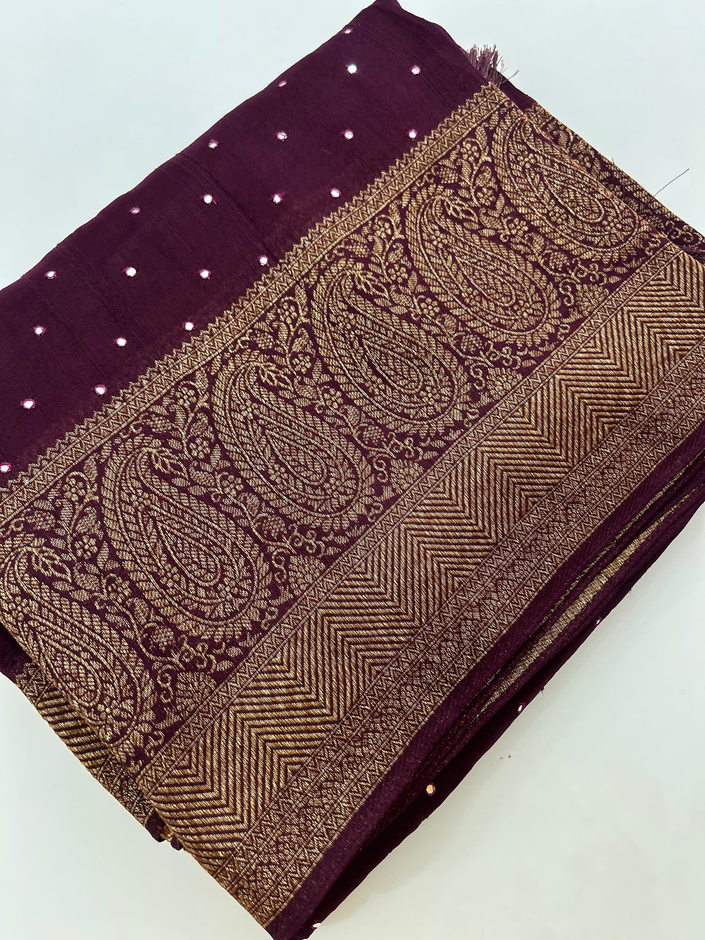 JUTE TUSSAR PREMIUM WITH MIRROR WORK-M22