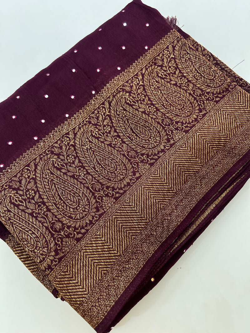 JUTE TUSSAR PREMIUM WITH MIRROR WORK-M22