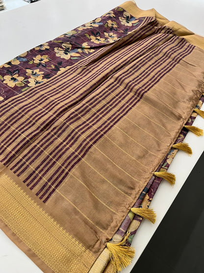 Printed Tussar Fancy