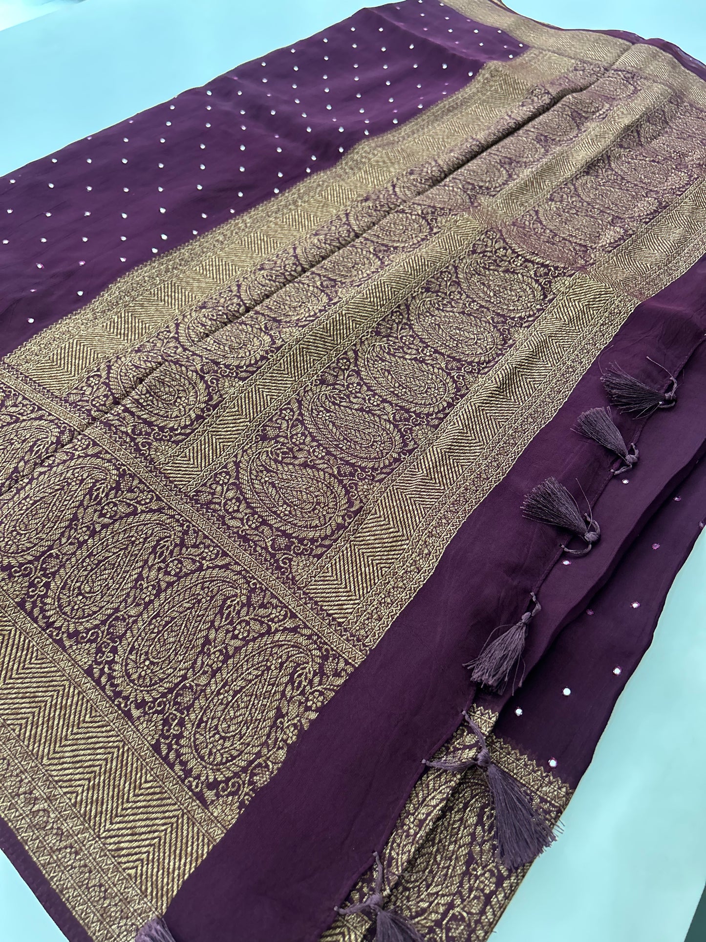 JUTE TUSSAR PREMIUM WITH MIRROR WORK-M22