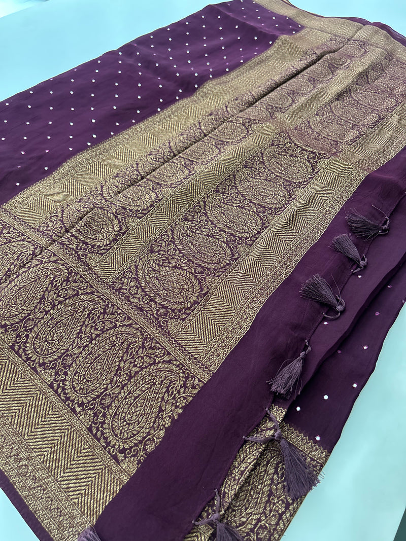 JUTE TUSSAR PREMIUM WITH MIRROR WORK-M22