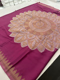 Designer Saree - Magenta Crepe Georgette JU17