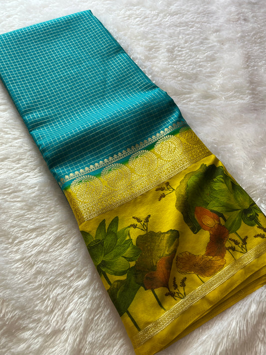 Designer Printed Crape Silk