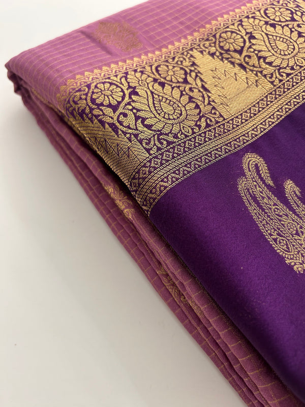Semi Mysore Silk Saree-JU31