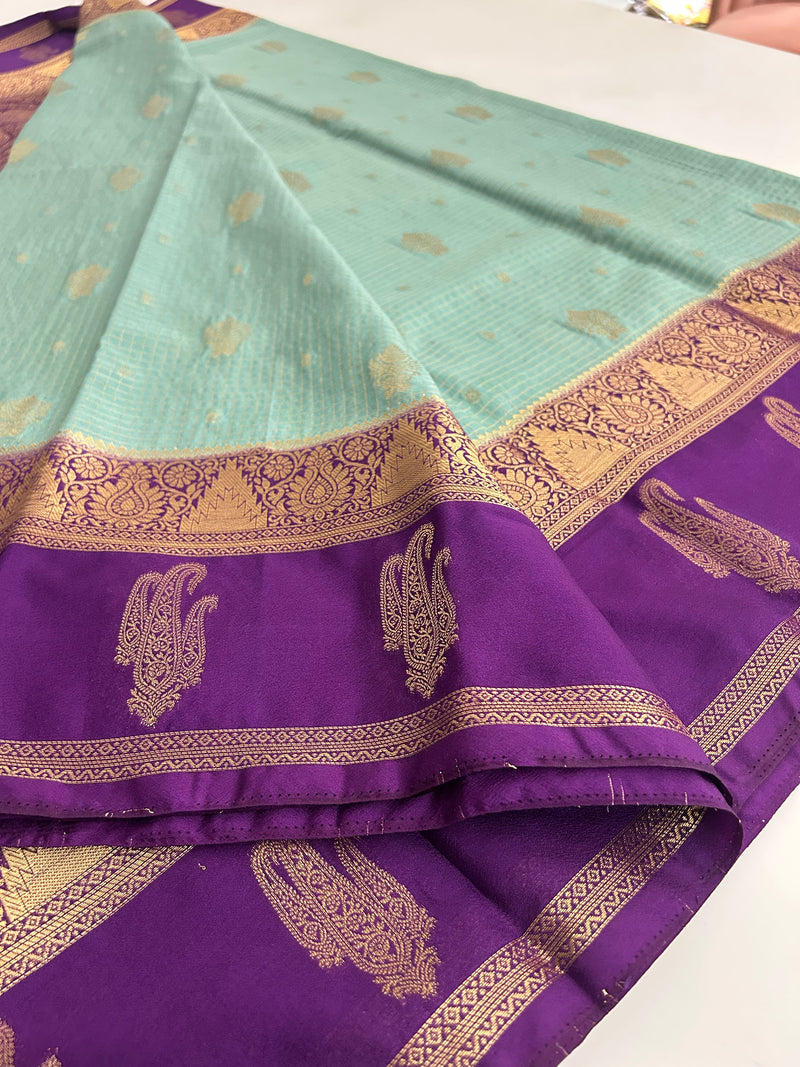 Semi Mysore Silk Saree-JU31