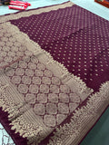 Venkatagiri fancy soft Linen Cotton sarees with self blouse and fancy Border and Butties all over 🌹-AU9