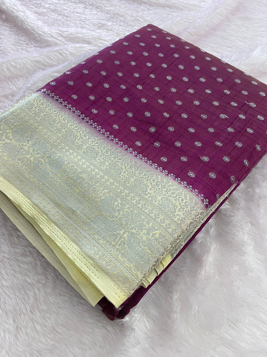 Madhubani silk contrast