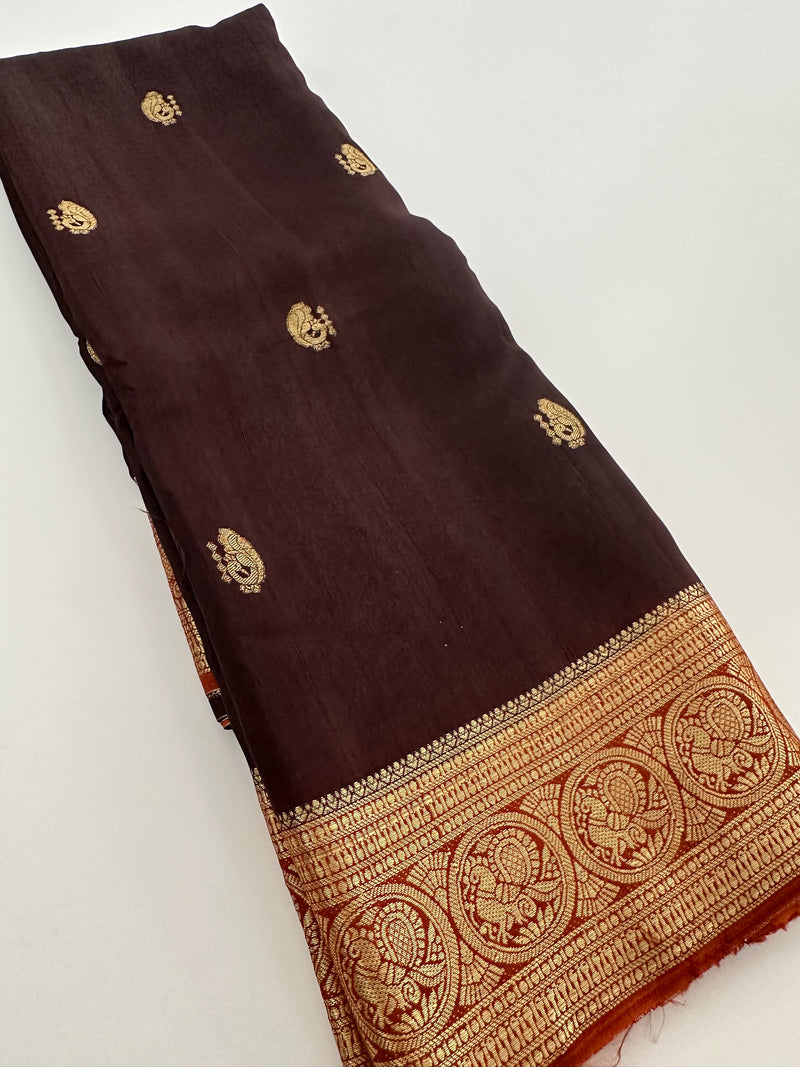 Tussar Fancy Saree in New Contrast Borders🌹- AU-17