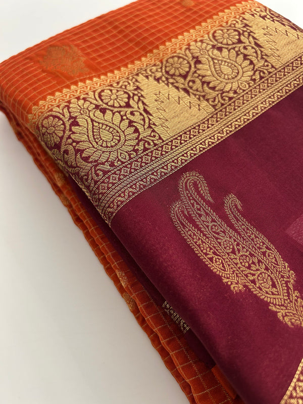 Semi Mysore Silk Saree-JU31