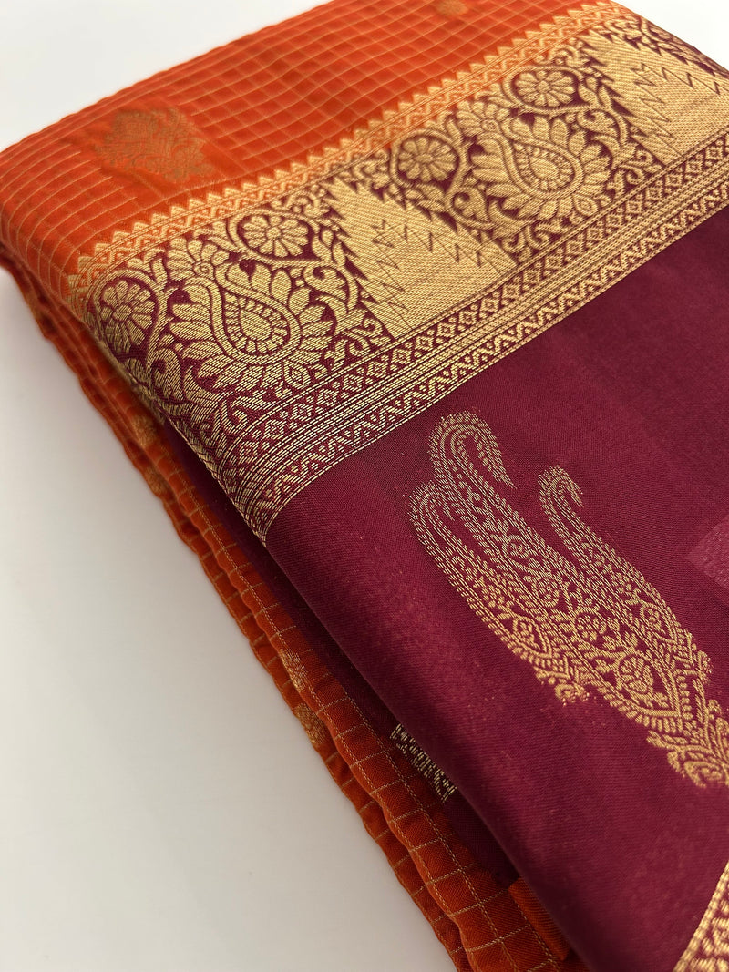 Semi Mysore Silk Saree-JU31