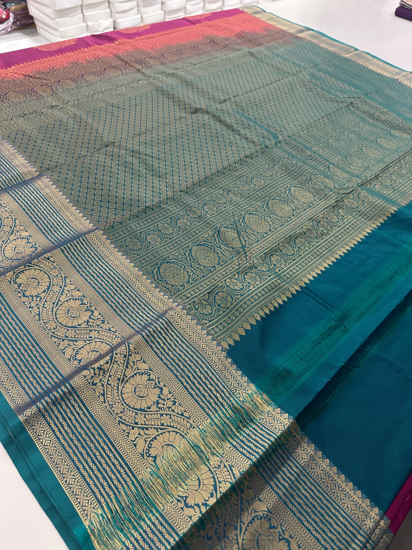 Semi Kanchi Silk Saree-JU16