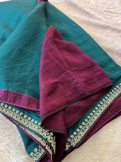 Tussar Fancy Stone Work