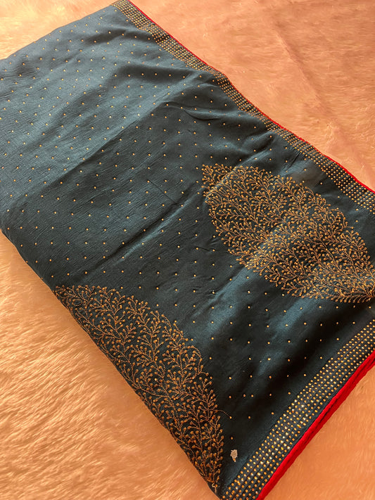 Tussar Work Fancy Saree