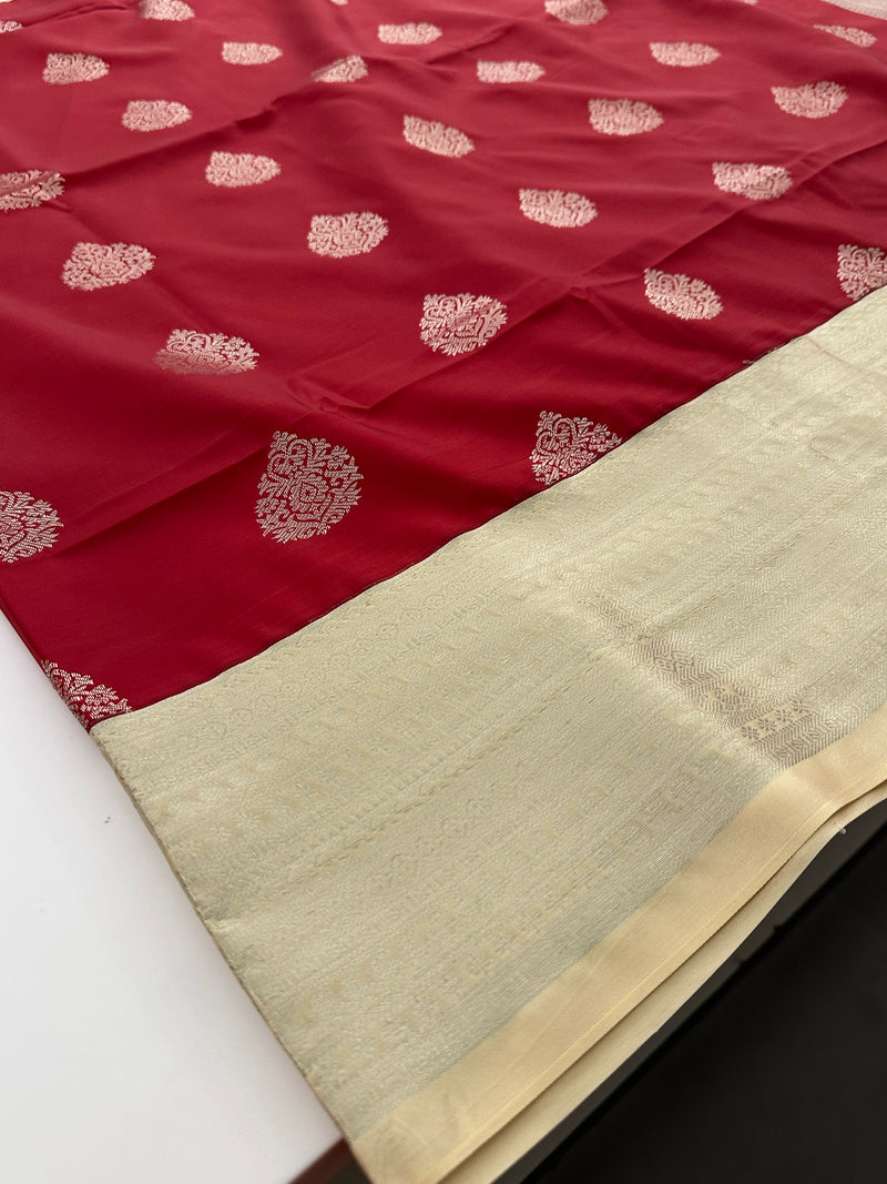 New Semi Soft silk Sarees From Kanchi in beatiful Borders -JU20