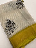 Fancy Cotton Chiffon Saree-J1