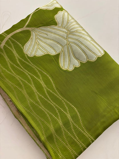 Chinnon Silk Premium Lily Green x Red-1121