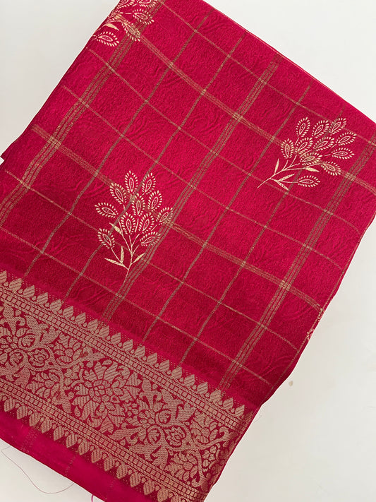 Ju4 Tussar Chiffon