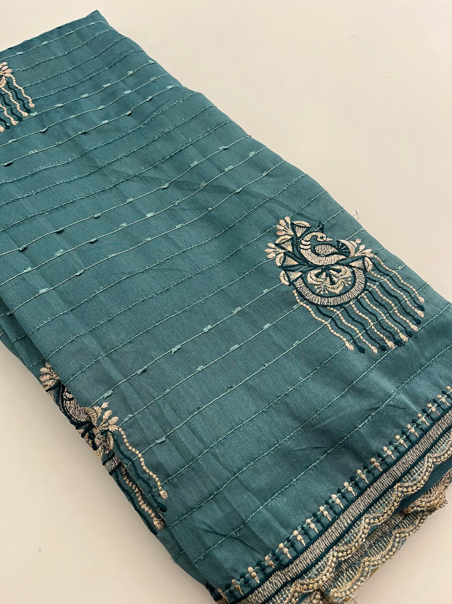 Tussar fancy embroidery buttas