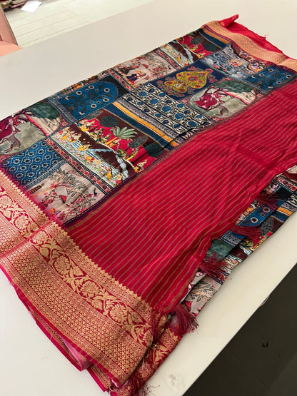 Ajrak Print premium crape