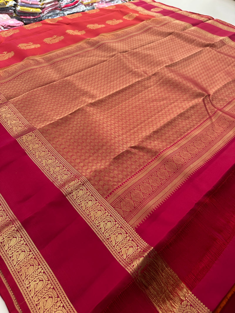 Self Kanchi Silk Sarees🌹-AU14