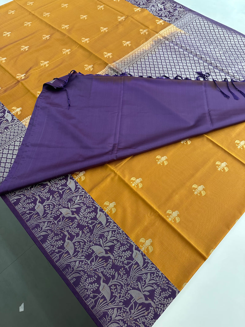 New Semi Soft silk Sarees From Kanchi in beatiful Borders-JU20