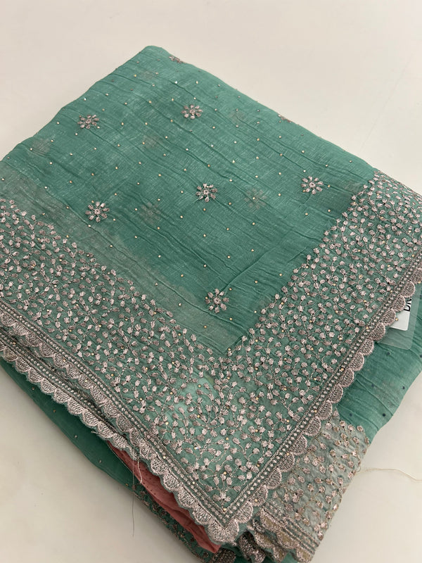 Organza Work Saree-M30