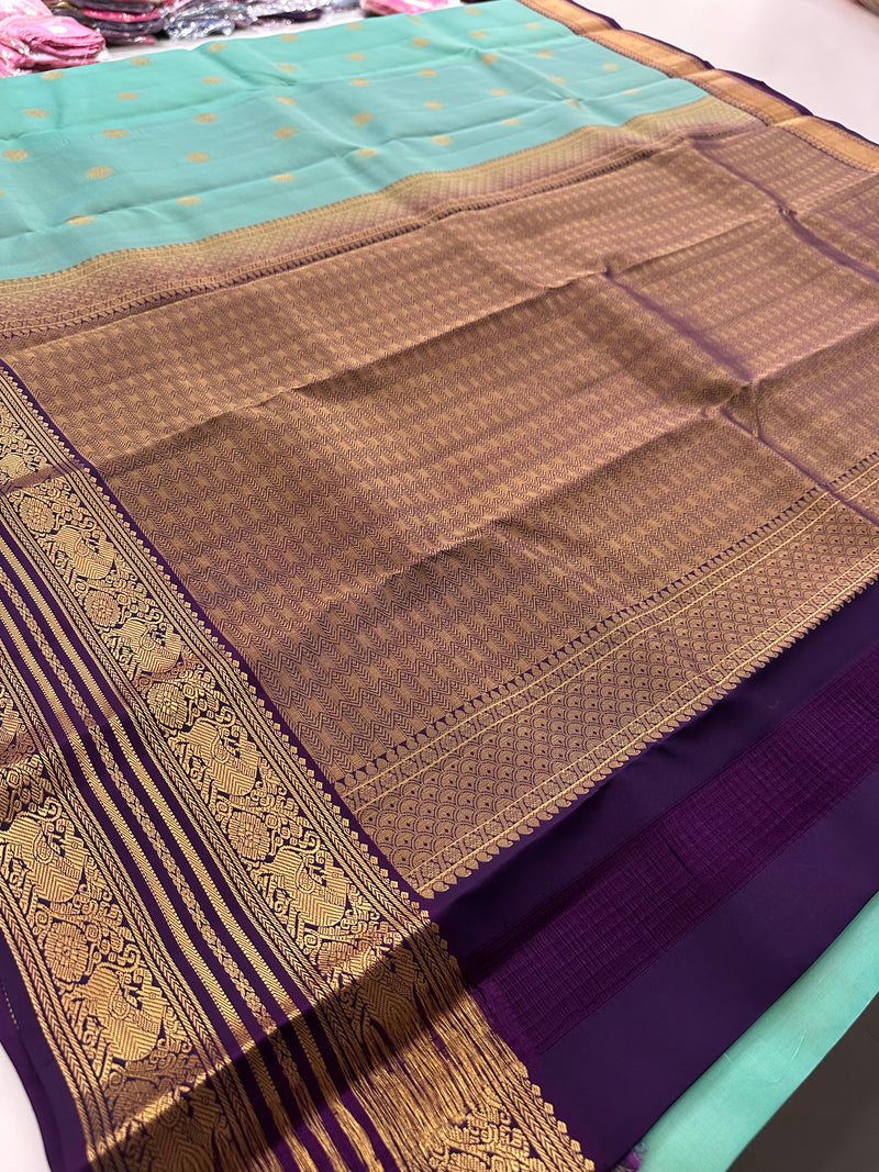 Self Kanchi Silk Sarees🌹-AU14