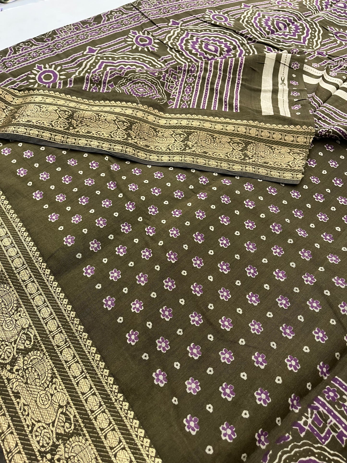Bagru print fancy saree