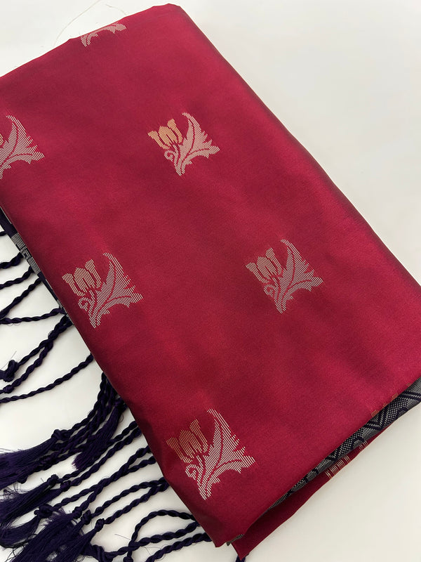 Semi Kanchi Soft Silk In 3 beautiful Color matching. 🌹-JU30