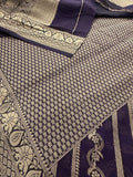 Premium Laser Chiffon Saree – Purple AU26