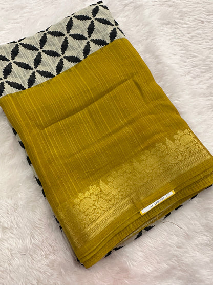 Crape Chiffon Saree-J5