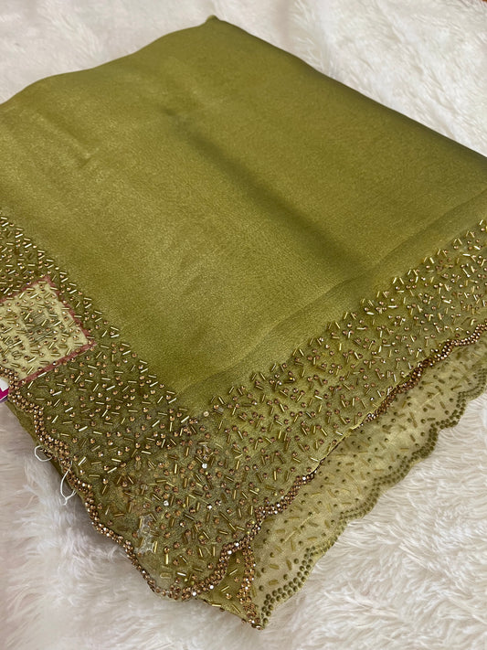 Tissue Organza Stone work border