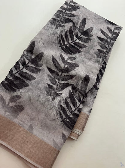 Ju7 Digital soft cotton printed saree