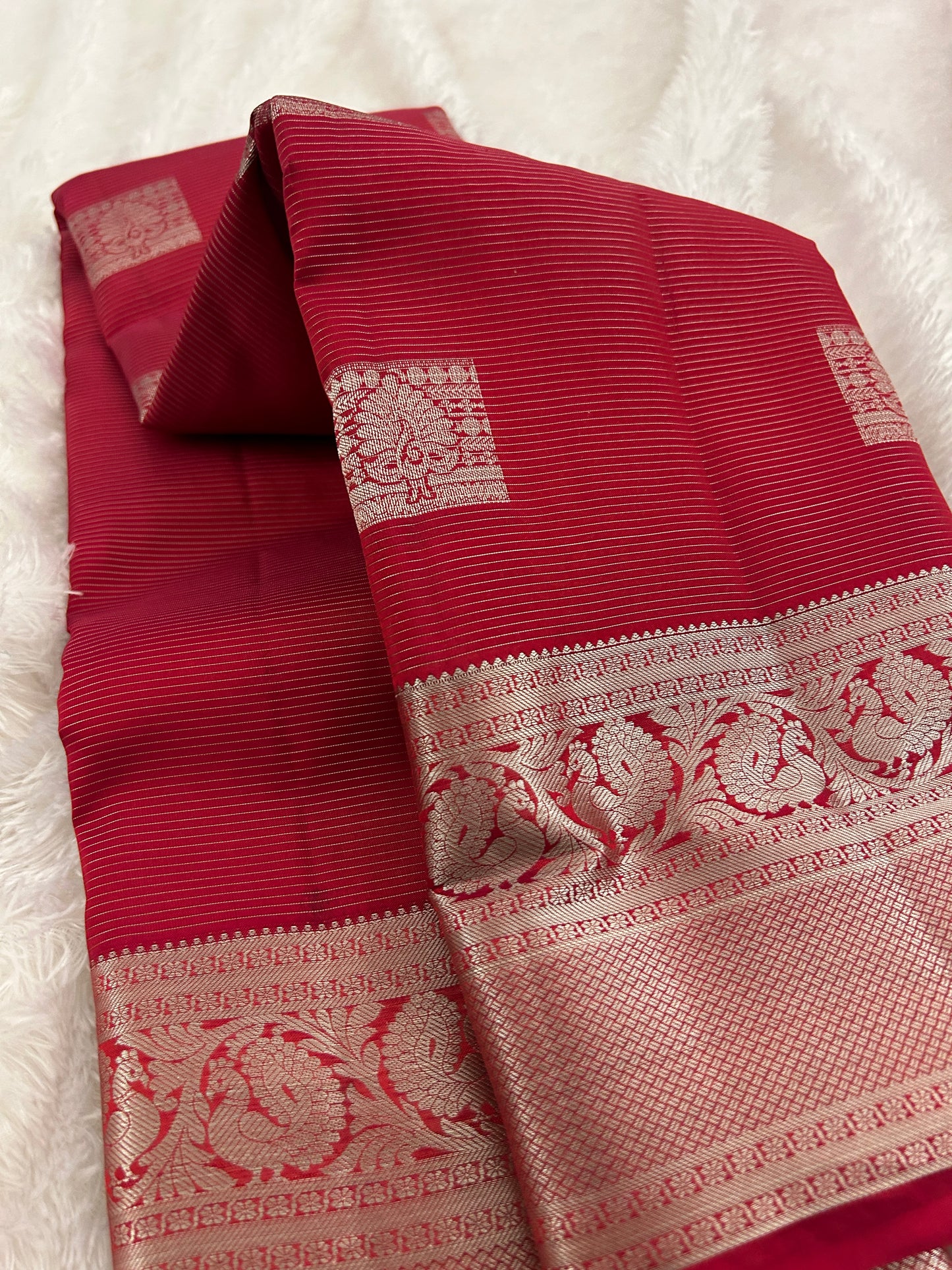 Designer Silver Zari Kanchipuram Silk