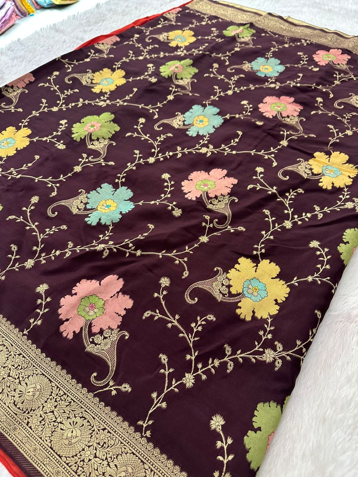 Banarasi Fancy Crape Saree -M19