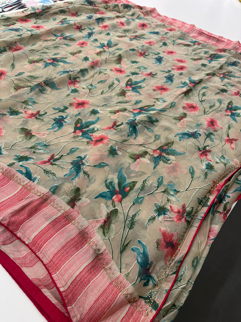 Brosso Fancy Saree New-(JU1)