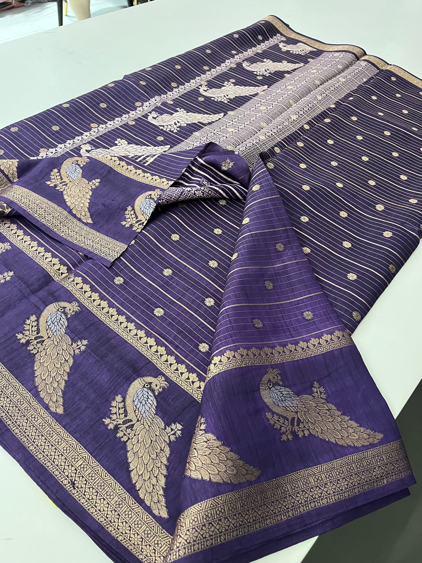Tussar Chiffon Saree