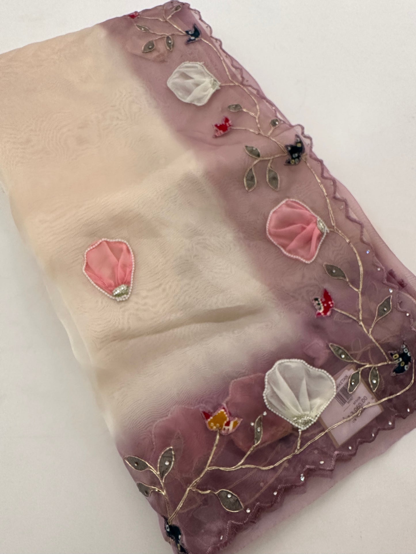 Faded Organza work Fancy appliqués -M24