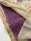 Appliqué work linen sarees🌹 -AU5