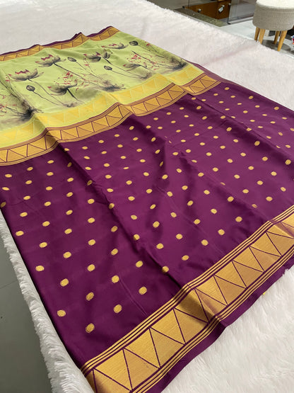 Printed crape silk