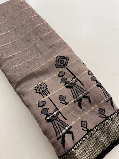 Rajasthan folk print fancy saree