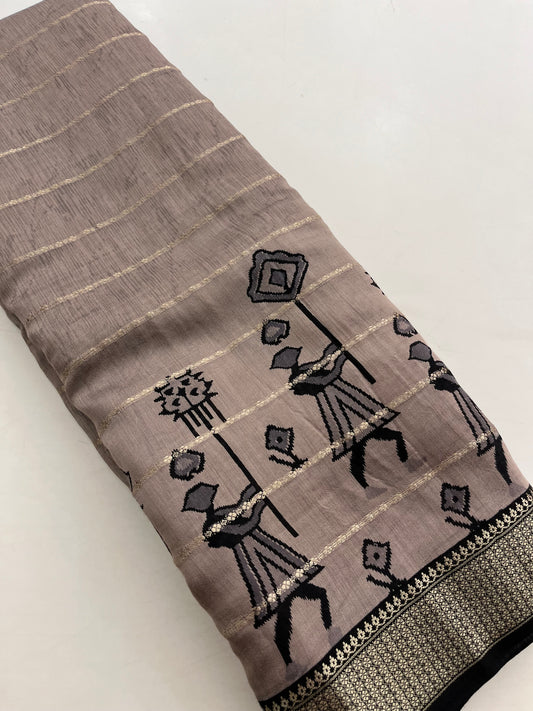 Rajasthan folk print fancy saree