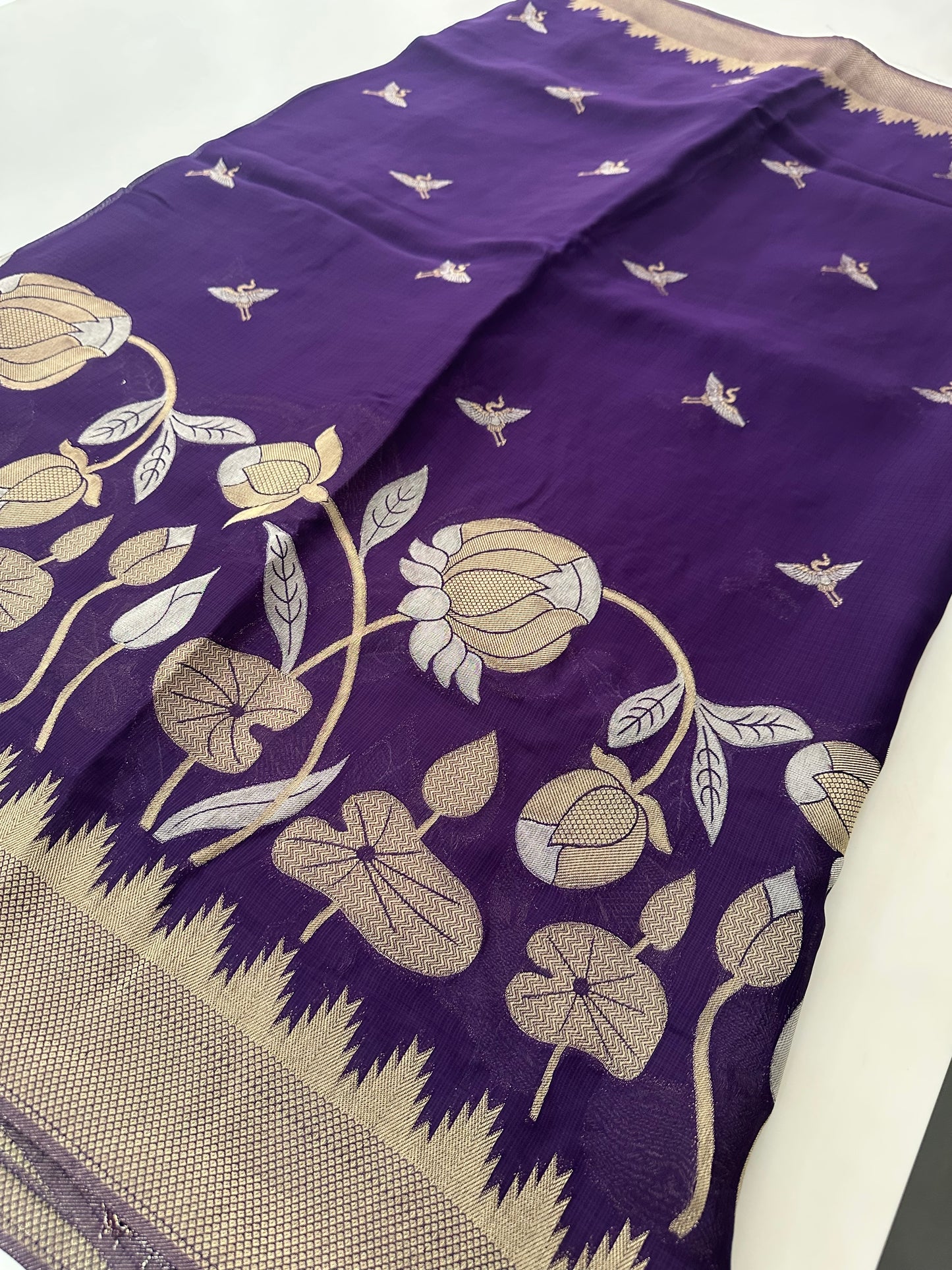 Jute Chiffon Premium Designer Saree-M26