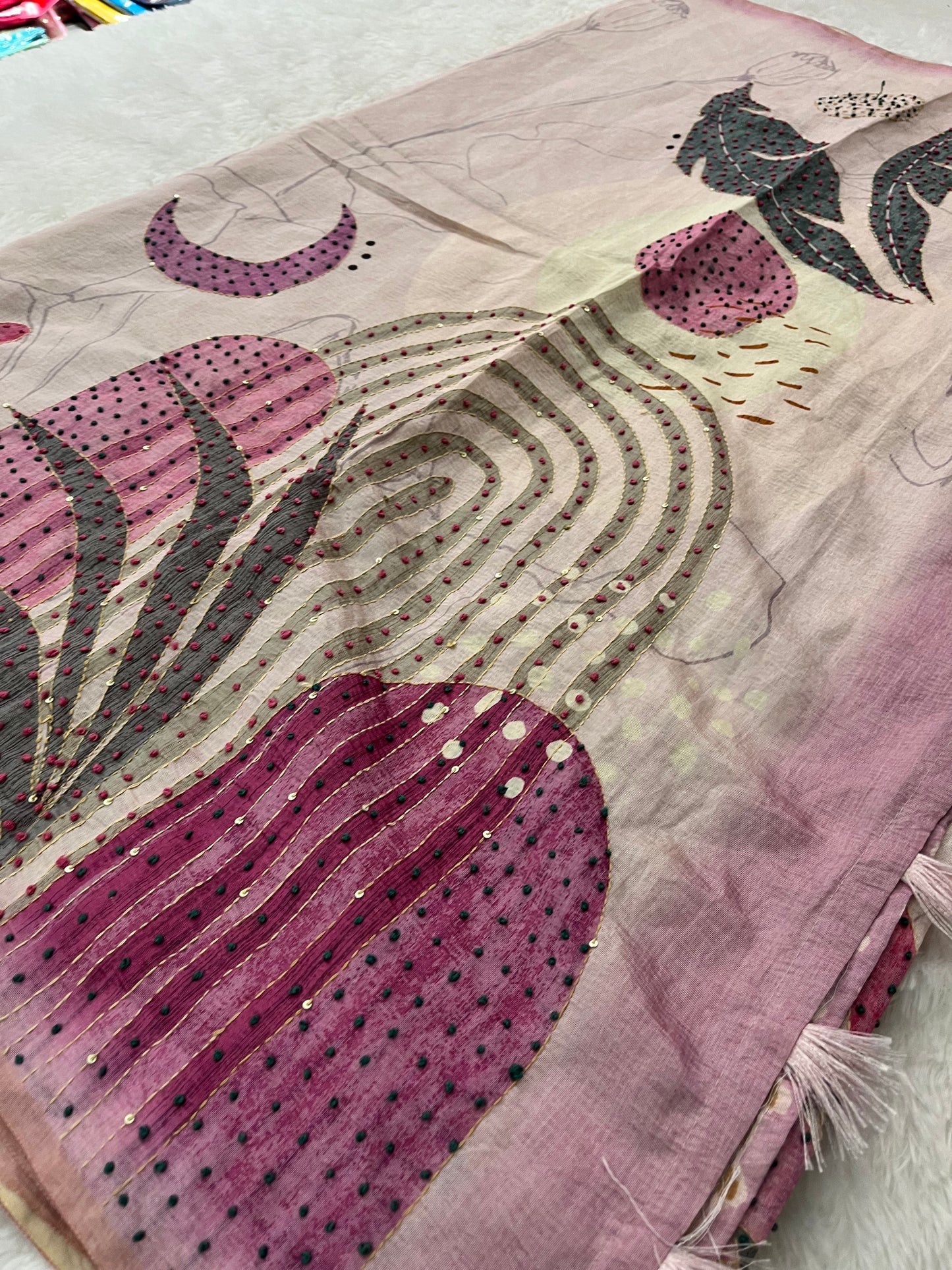 Knot Work Fancy Saree-F17