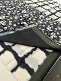 Black and White Tussar Printed Saree- JU28