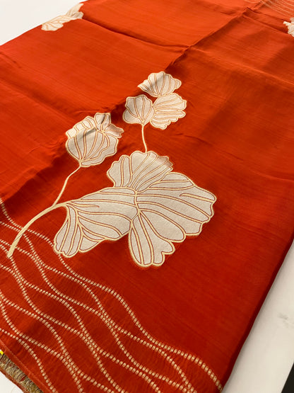 Chinnon Silk Premium Lily Green x Red-1121